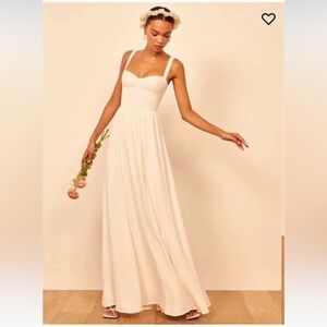 Reformation white hollyhock dress - size 8